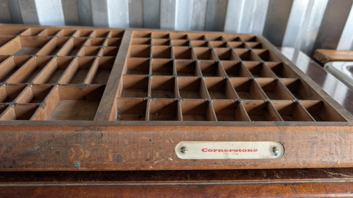Vintage  Wooden Typesetter Drawers - photo 4