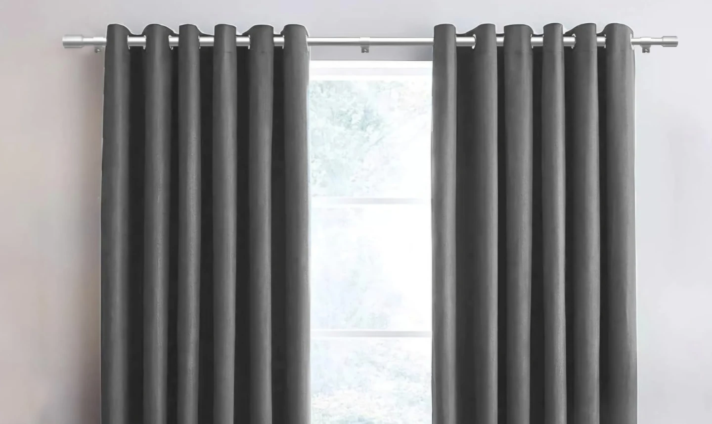 Silver Curtain Rods Adjustable 30"×120" Heavy Duty - photo 2