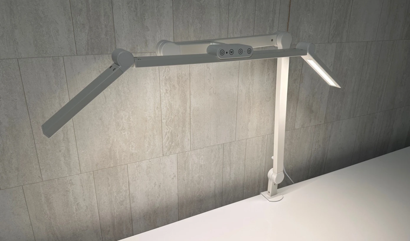 White LED Desk Lamp with Adjustable Arms - photo 5