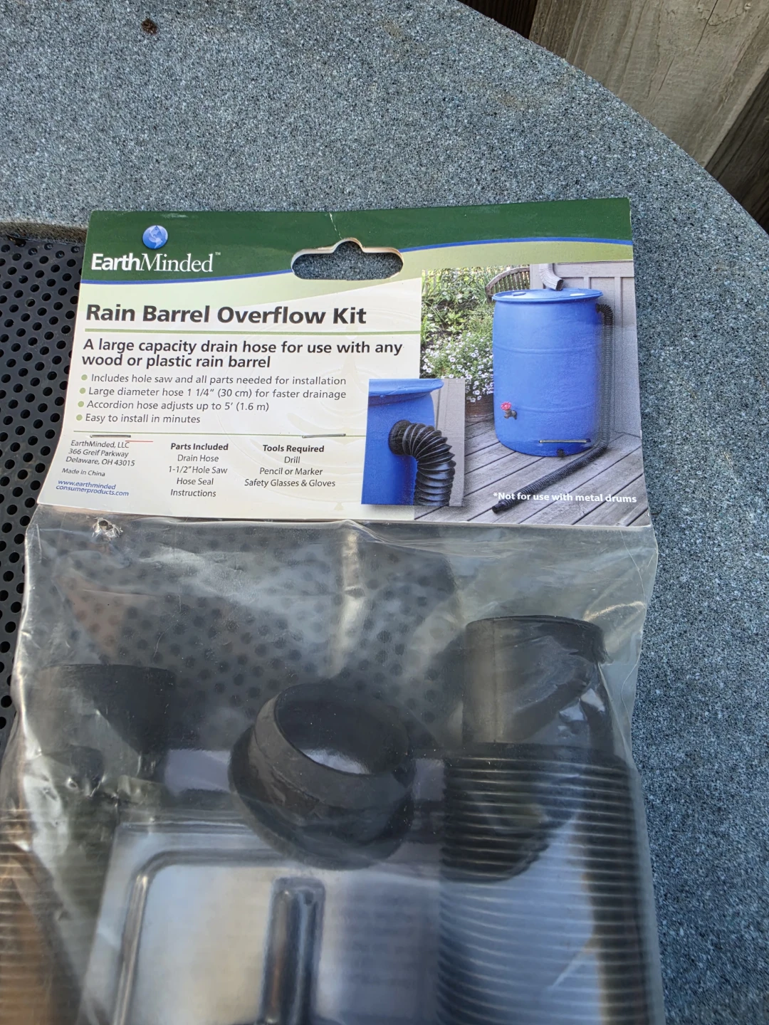EarthMinded Rain Barrel Overflow Kit