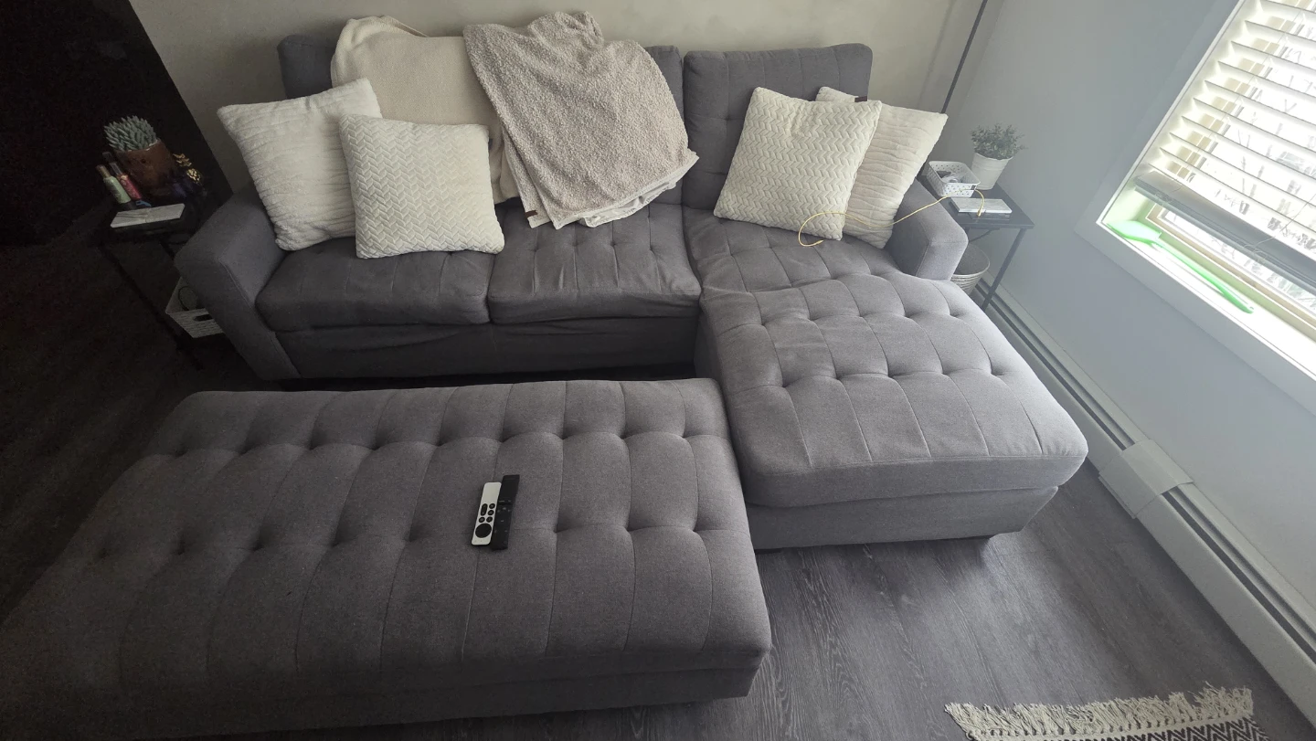 Sectional Couch + Oversized Ottoman - photo 2