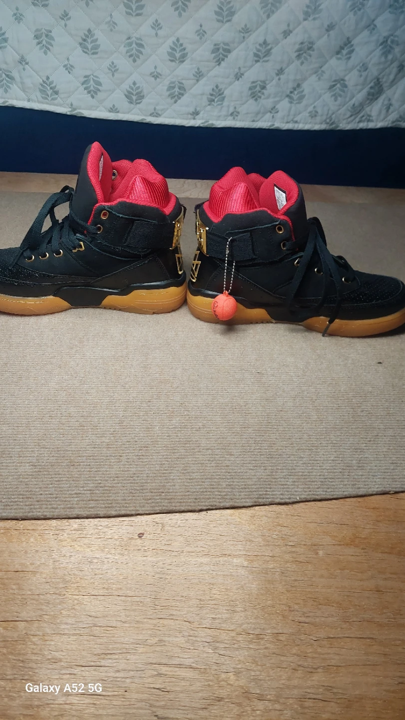 (RICK ROSS) Ewing Athletics Black and Red High-Top Sneakers - photo 2