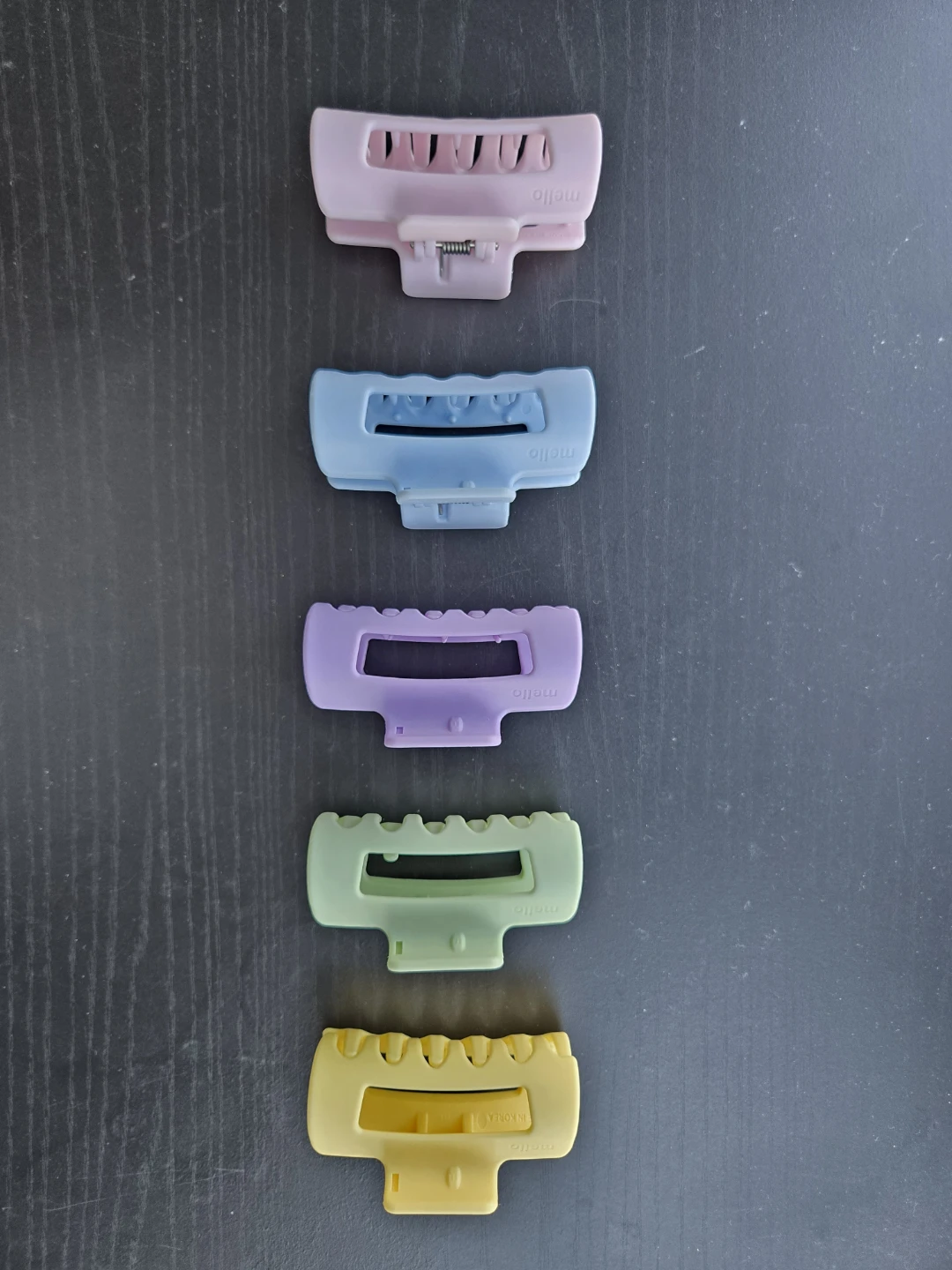 Set of 5 Mello Hair Claw Clips Mini Size