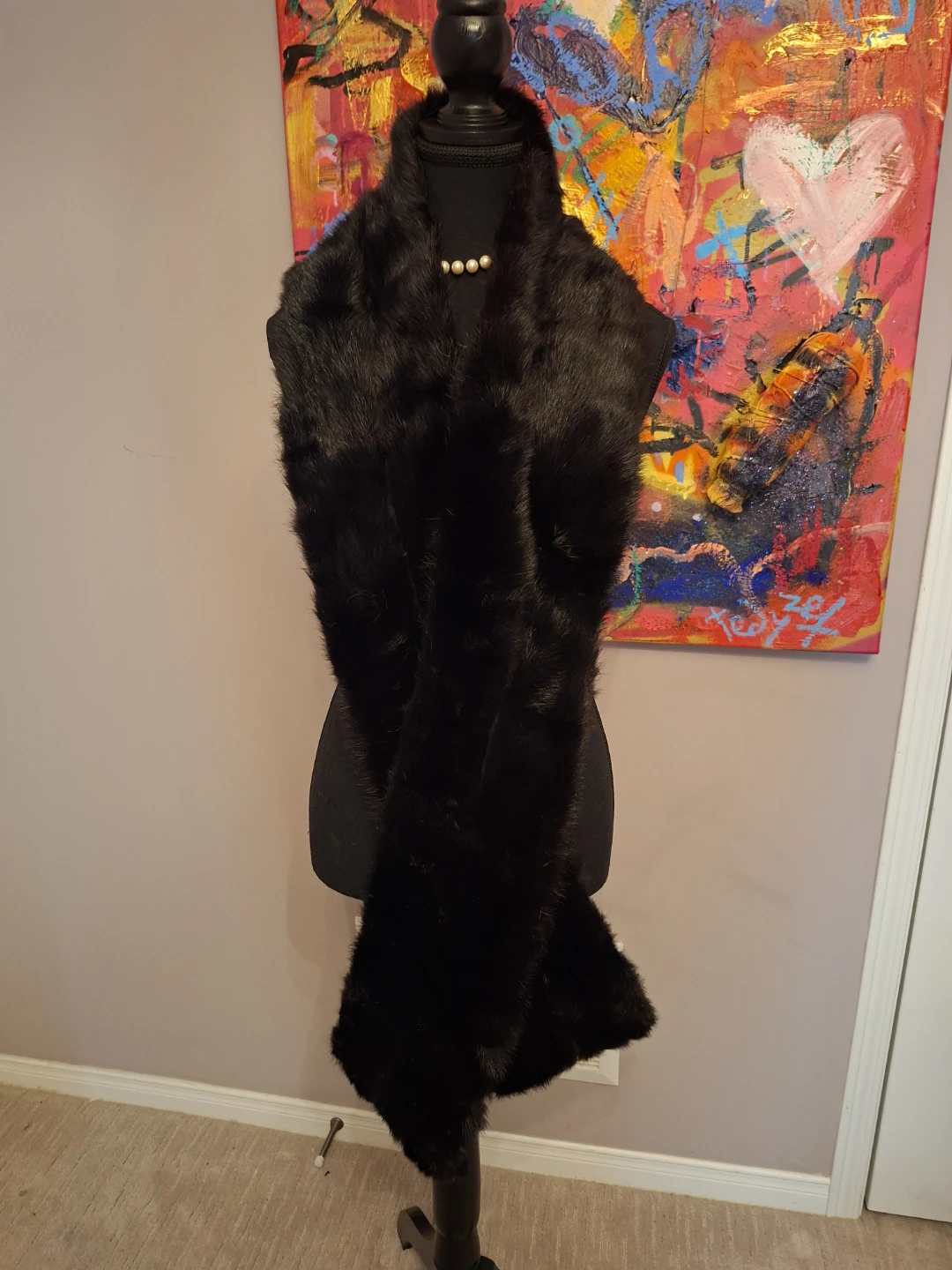 Mink shawl scarf 76"×6.5" - photo 3