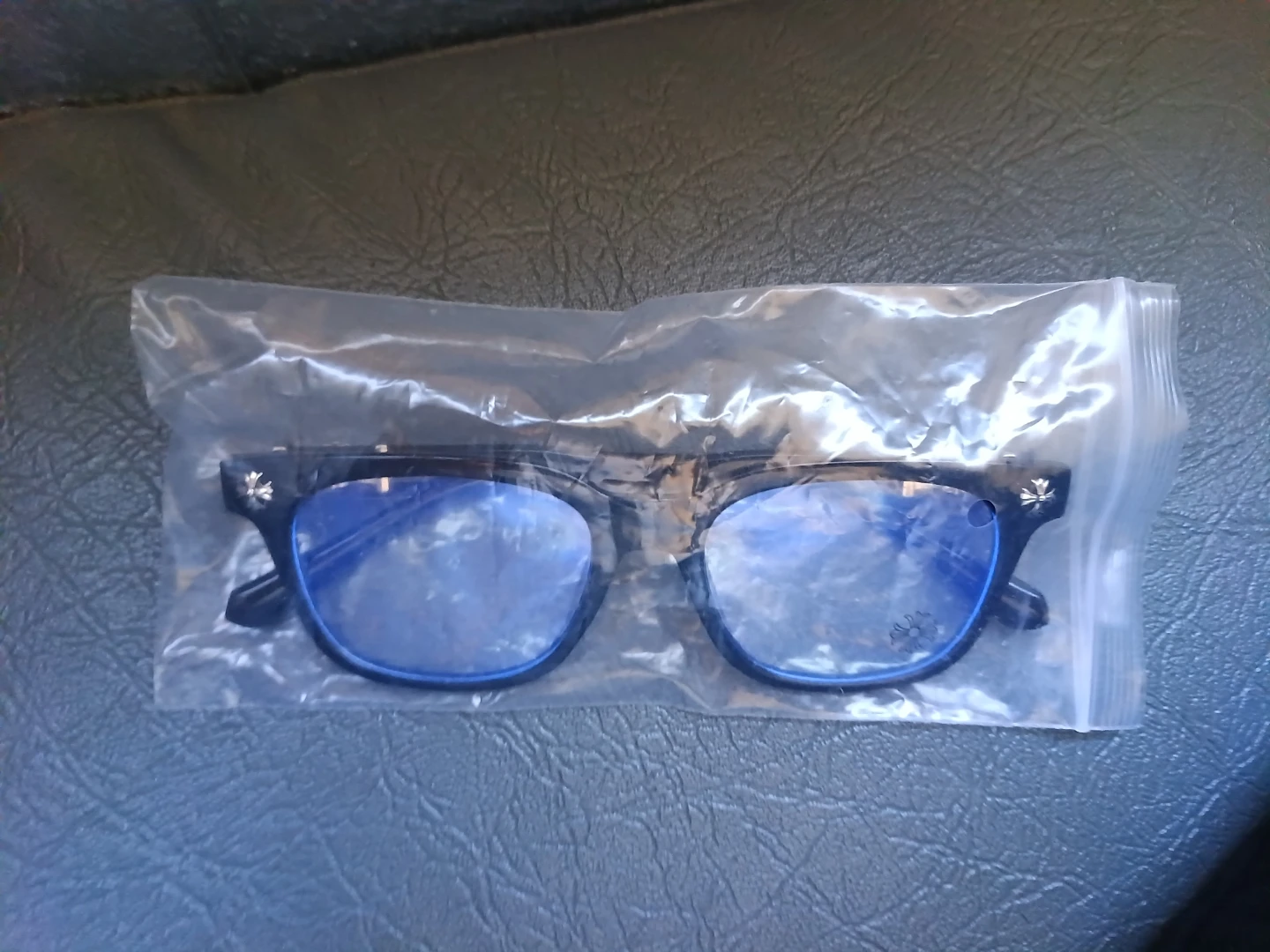 Chrome Hearts Style Blue Light Glasses