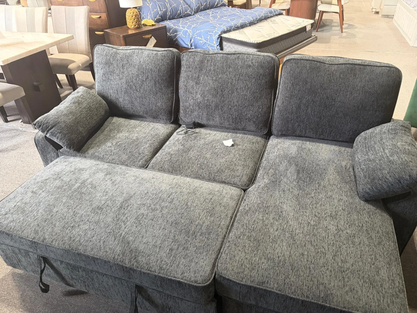 Sectional Sofa Bed with Storage and Cup Holders - photo 5