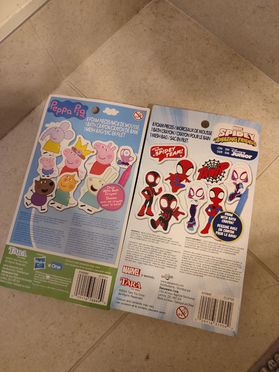 Bath Toys: Peppa Pig & Spidey - photo 2