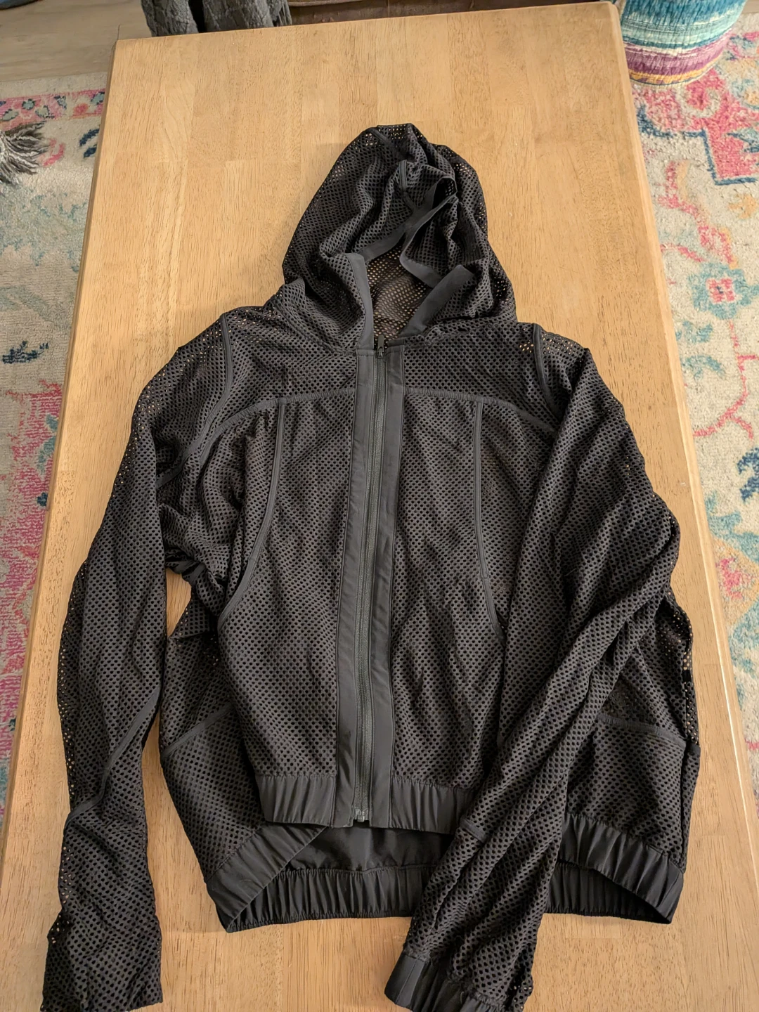 Lululemon Black Mesh Zip Hoodie