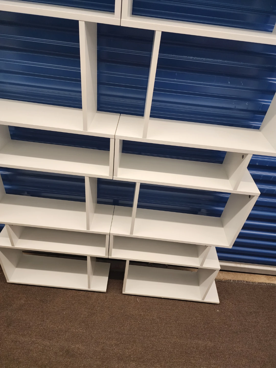 Set of Two Modern White Shelving Units - photo 3