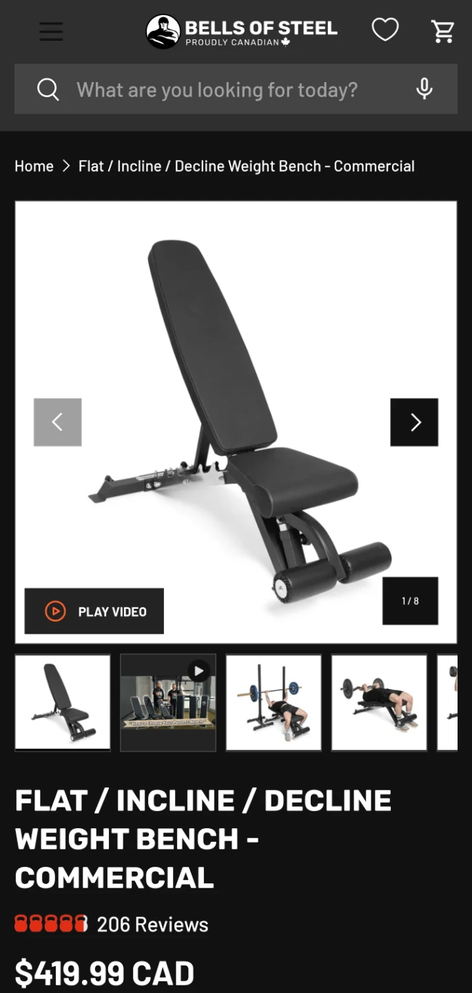 Bells of Steel Commercial Flat/Incline/Decline Weight Bench - photo 4