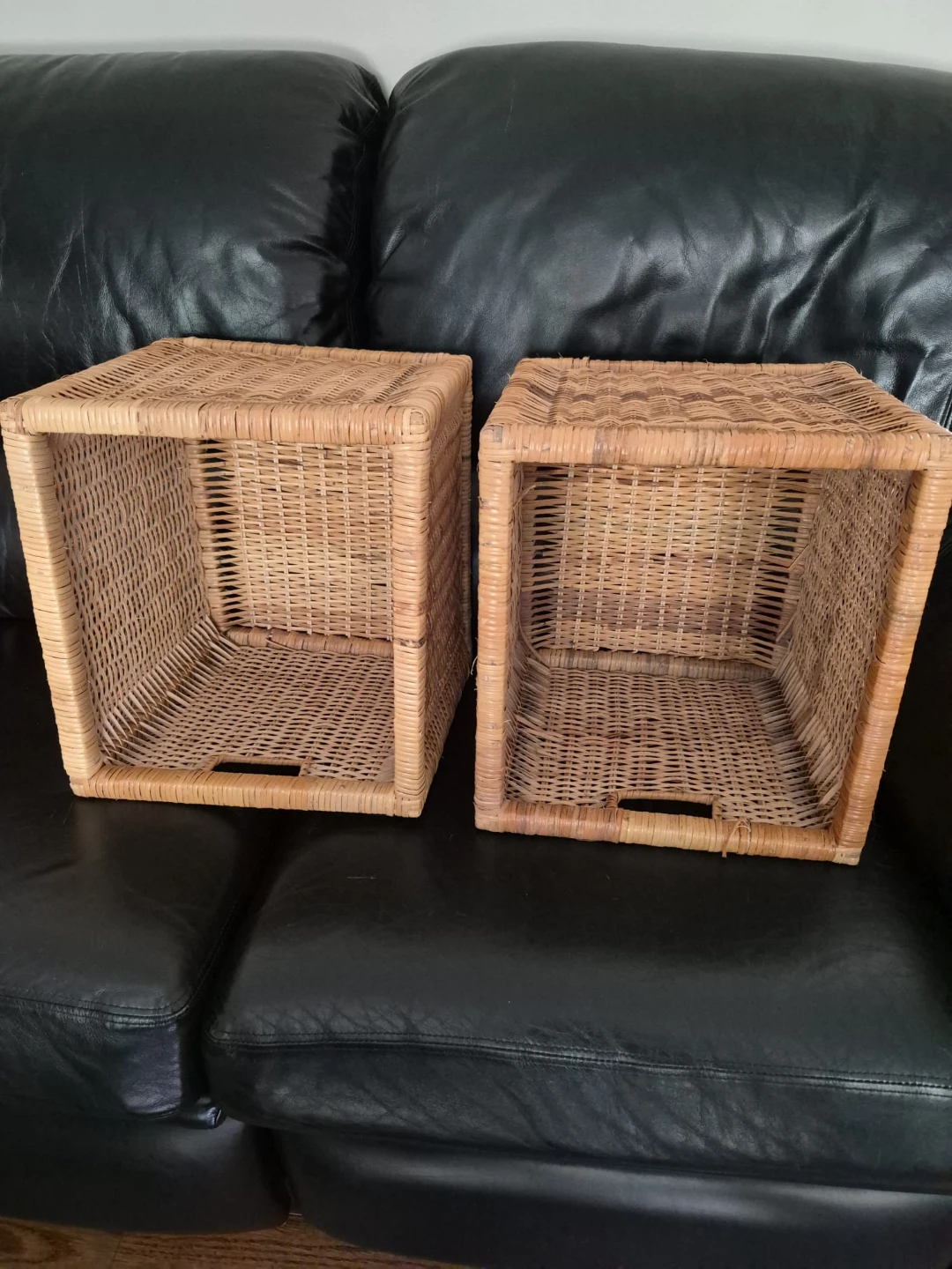 2 IKEA BRANÄS Rattan Baskets
