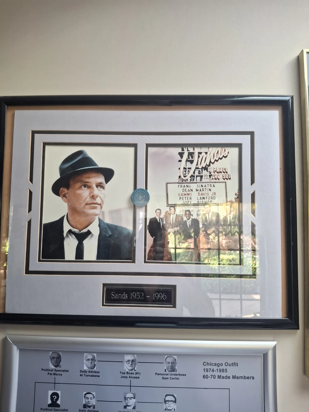 Frank Sinatra and Rat Pack Sands Hotel Framed Art