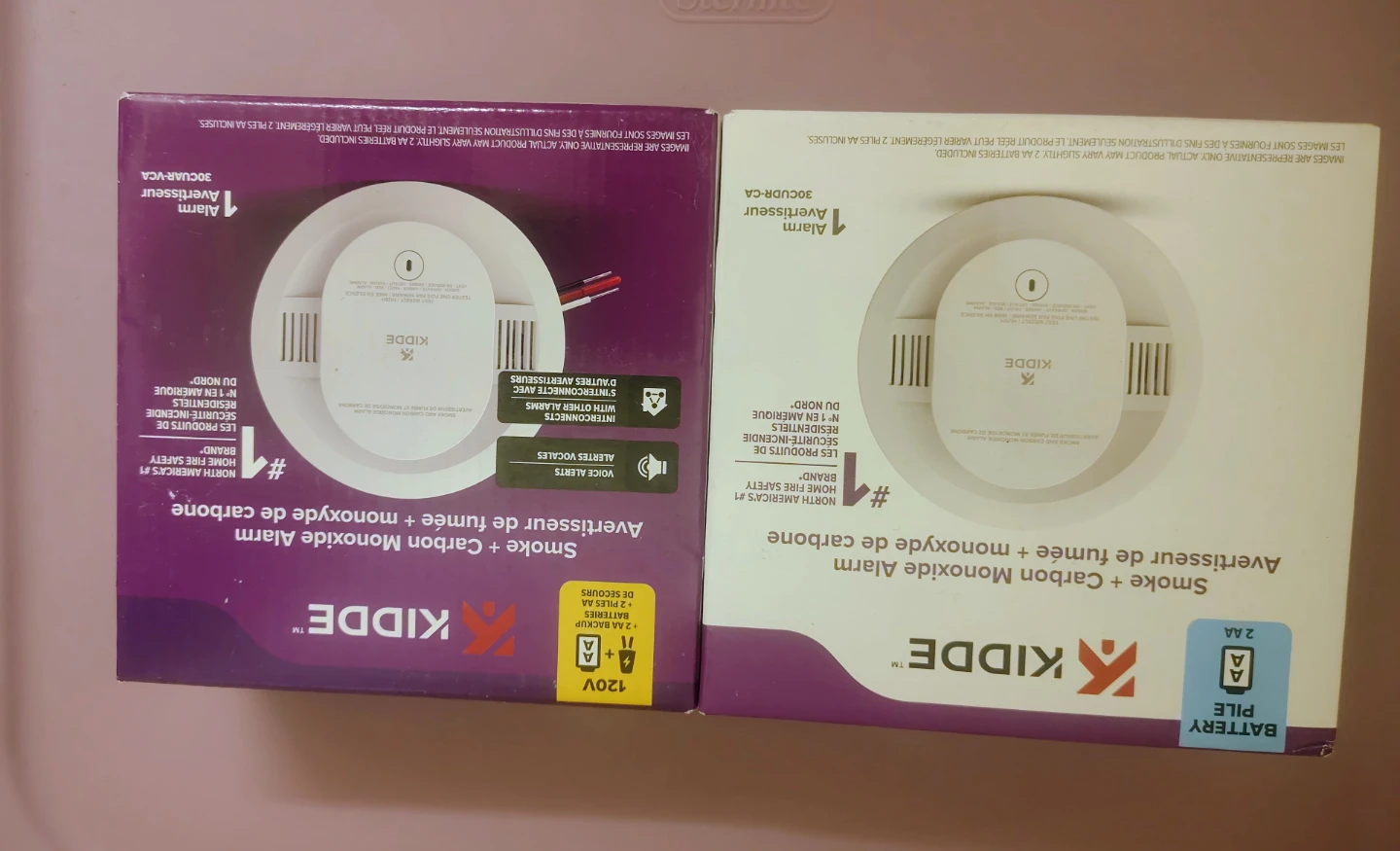 2 Kidde Smoke and Carbon Monoxide Alarms (35$ each)