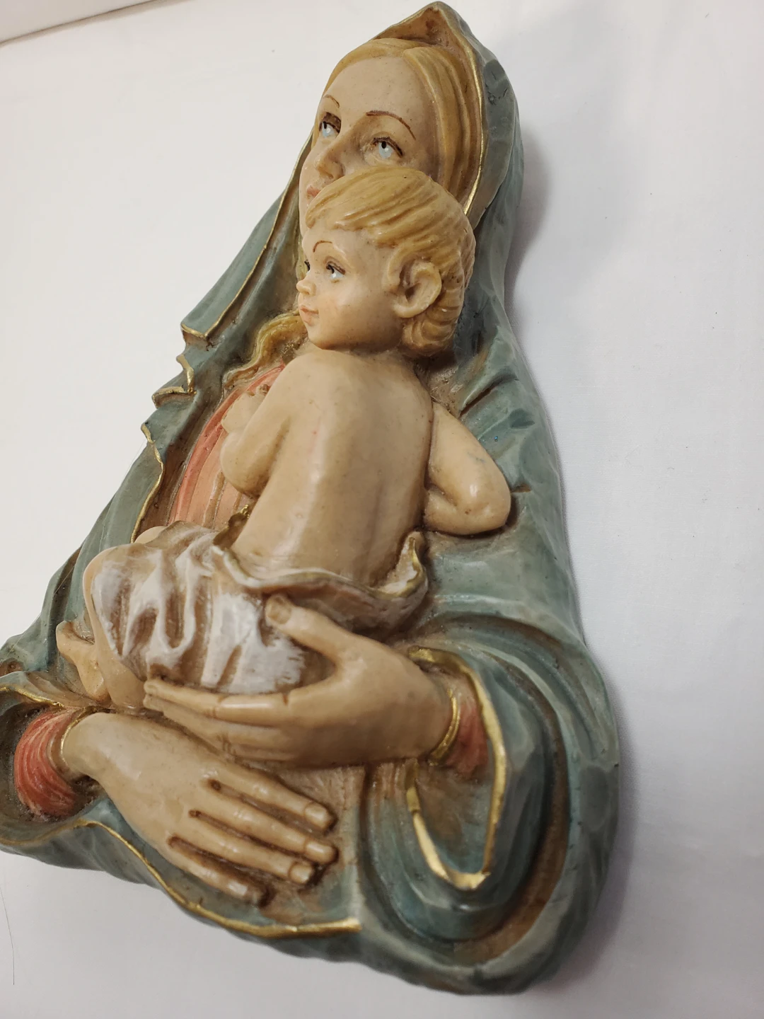 VTG Madonna W/Christ  Handpainted  Made in Italy - photo 4