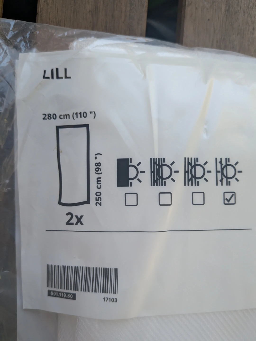 IKEA LILL Sheer Curtains *New in Package 2 panels - photo 2