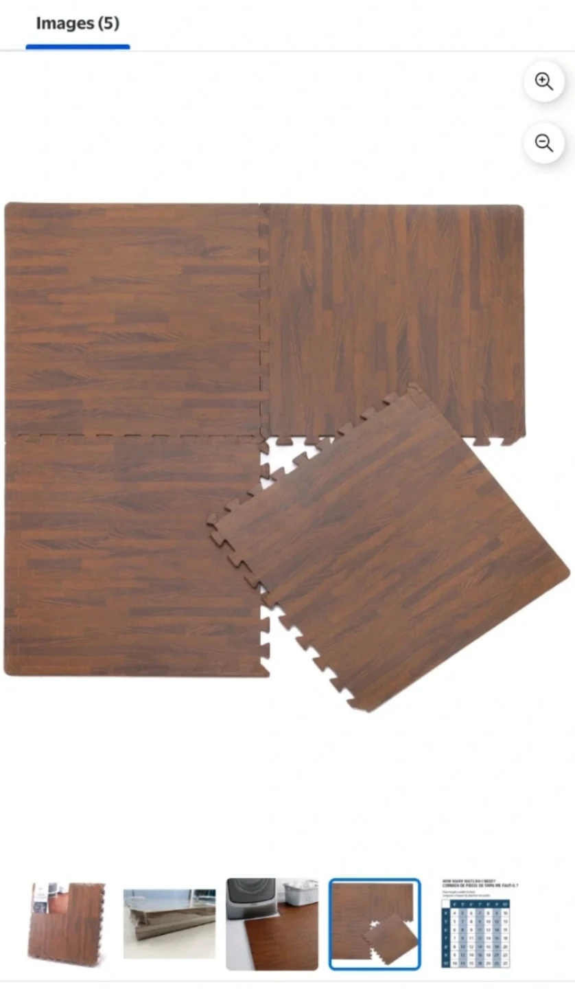 Mainstay Interlocking Foam Tile - wood grain - photo 2