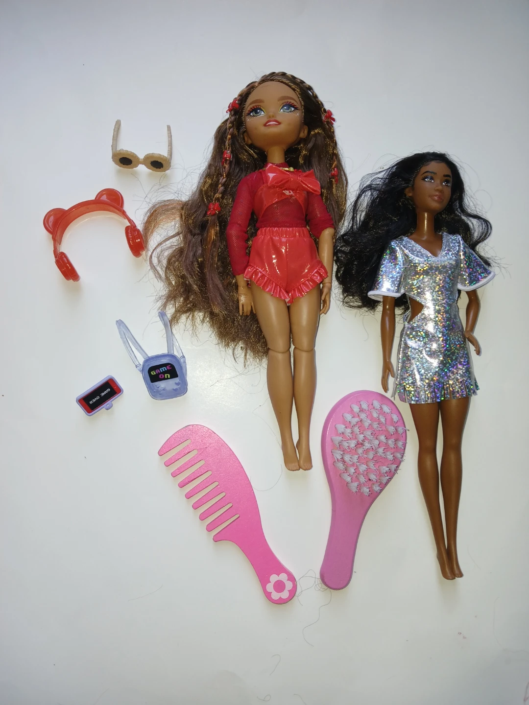 Two Fashion Dolls with Accessories