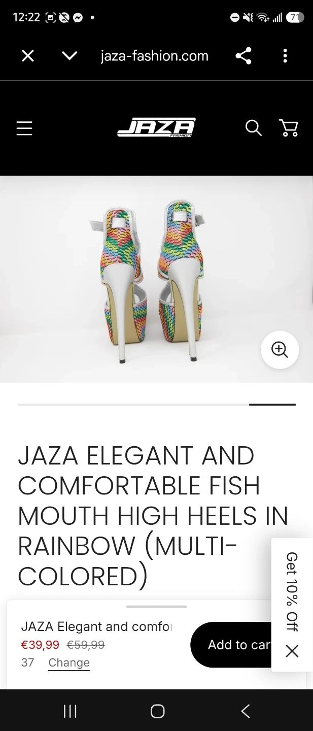 JAZA Rainbow Fish Mouth High Heels - photo 2