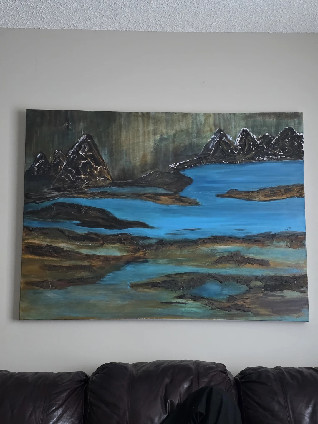 Large landscape canvas painting