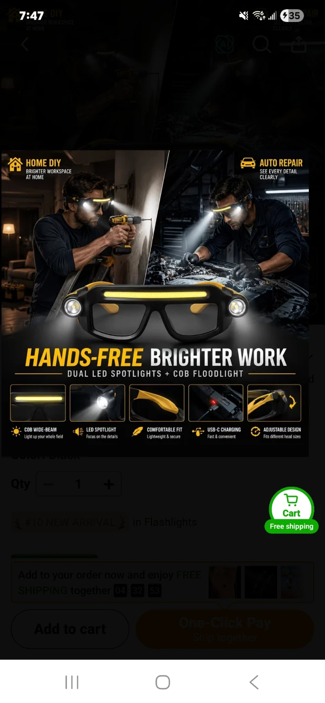 Hands-free LED Work Glasses - photo 4