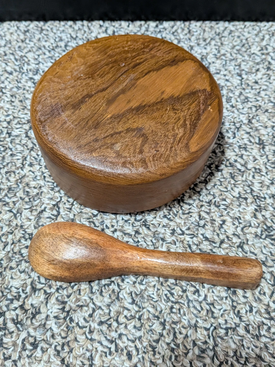 Small wood bowl with spoon - photo 4