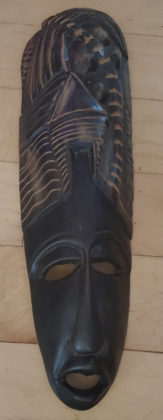 Hand-Carved Wooden Decorative Mask