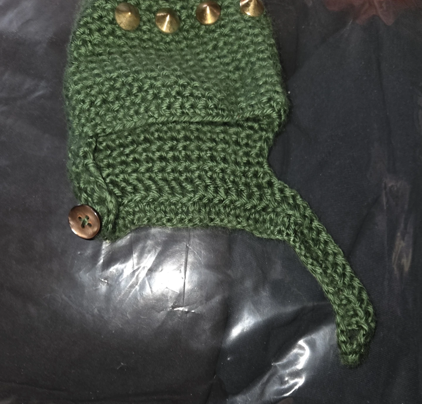 Handmade Punk Studded Knit Gloves - photo 4