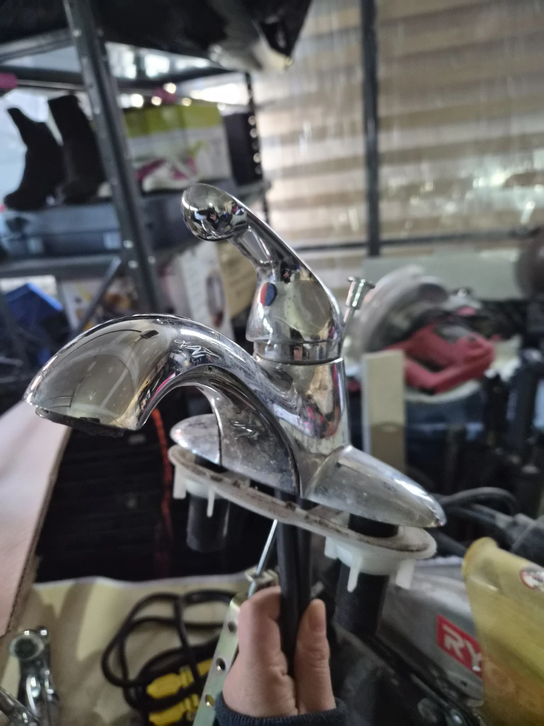 Chrome bathroom faucets
