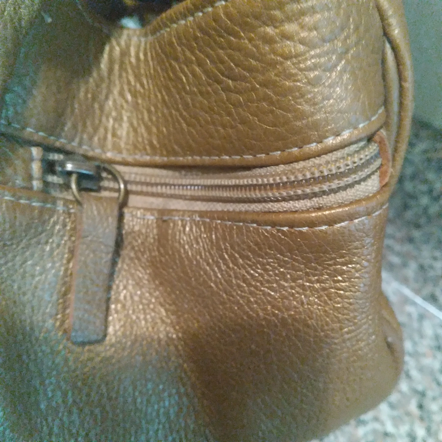 Gold Leather Hobo Bag - photo 3