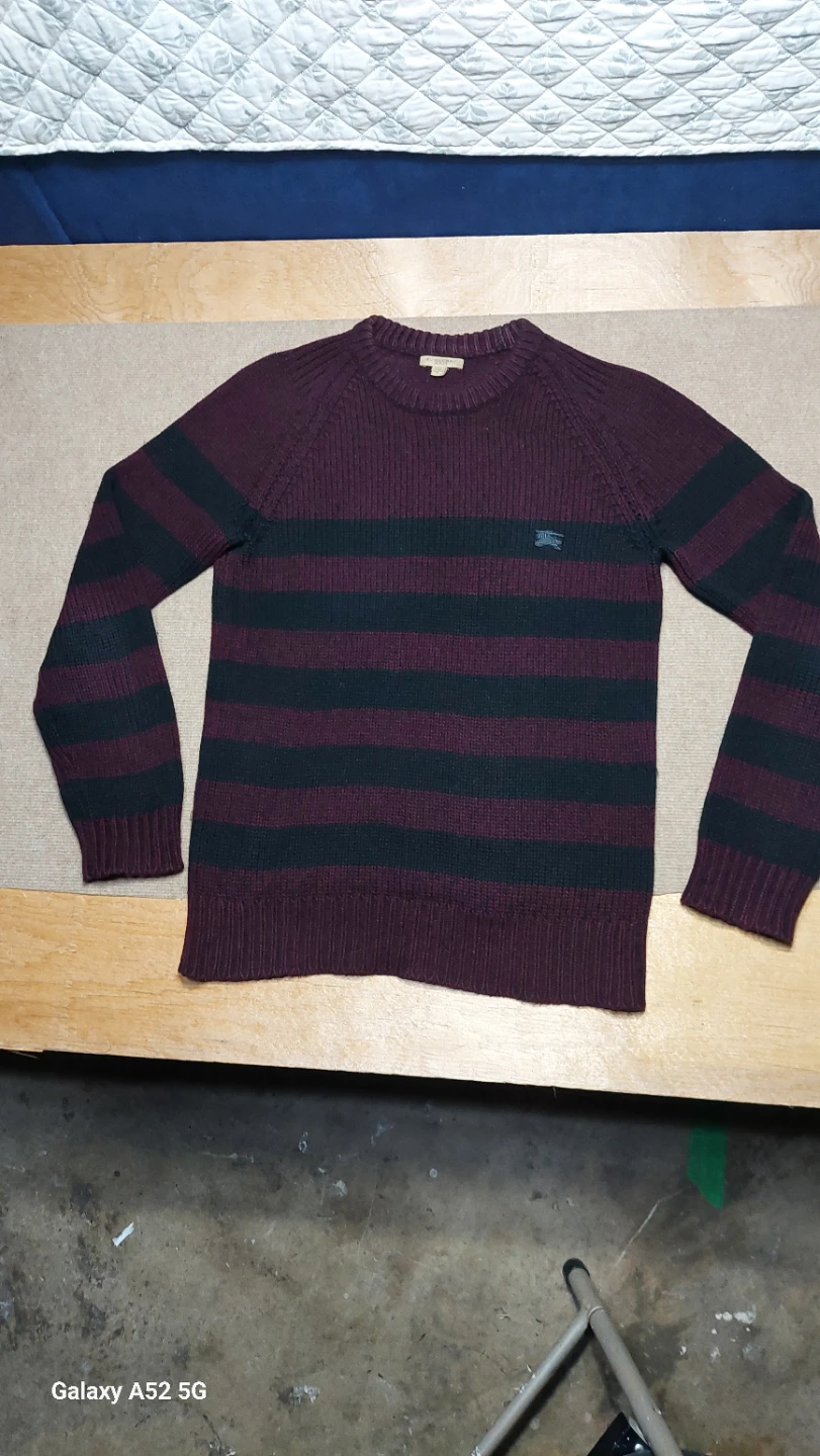 Burberry Brit Striped Crewneck Sweater 70%Wool 30% cashmere