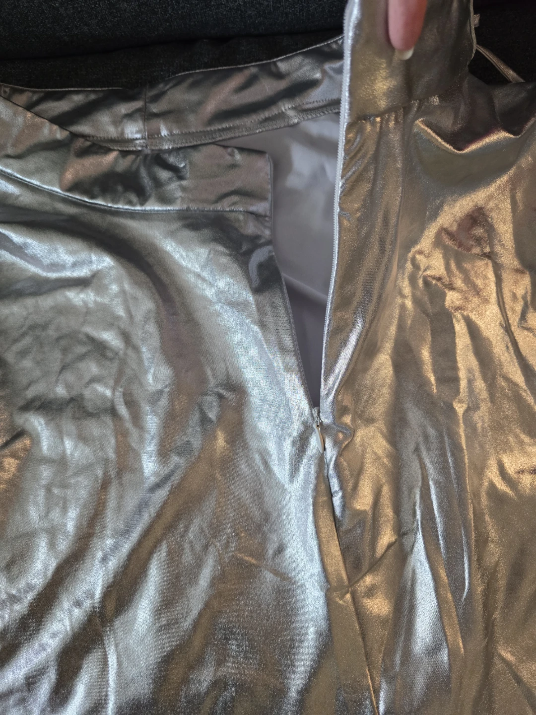 Metallic Silver Skirt XL - photo 3