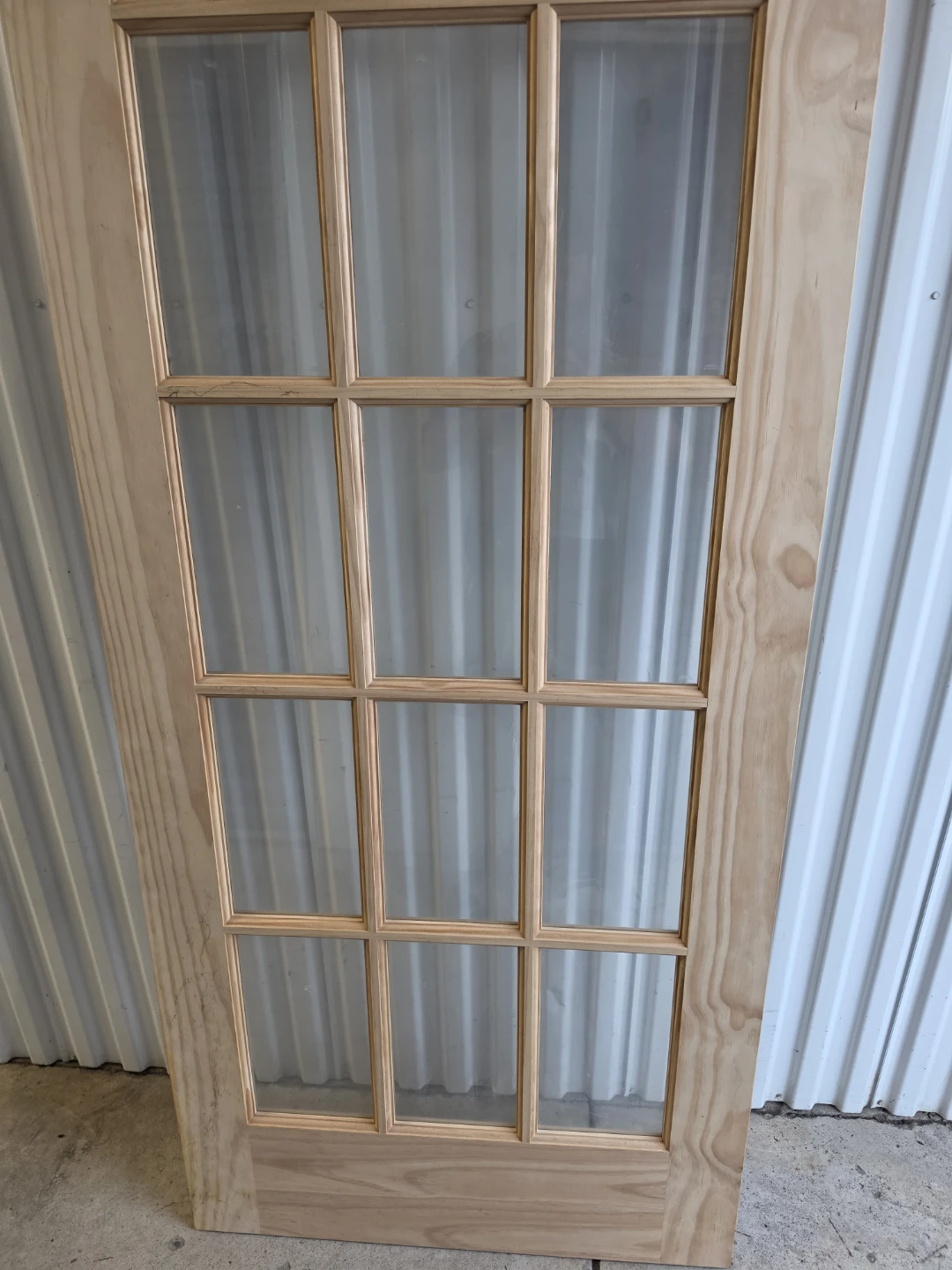 Natural Wood 9-Lite French Door (new)