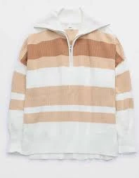 BNWT Aerie quarter zip cotton sweater - photo 4
