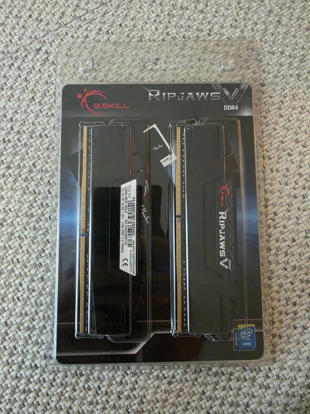 G.SKILL Ripjaws V 16GB (2x8GB) DDR4 3600MHz RAM
