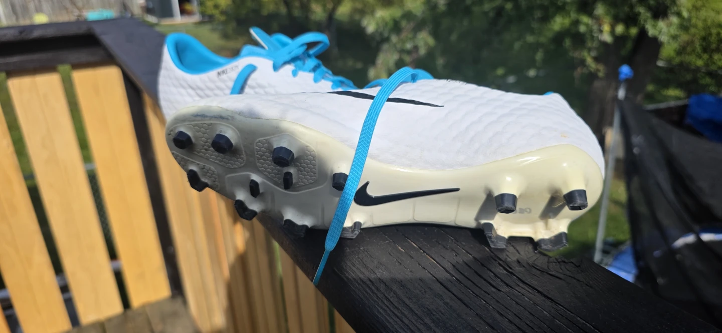 Nike Hypervenom Academy Soccer Cleats White/Blue Size 8 - photo 2