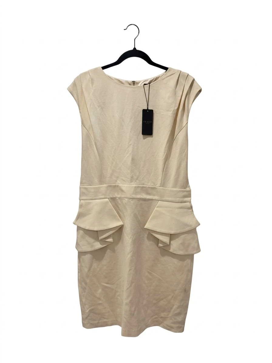 Ted Baker Cream Peplum Dress