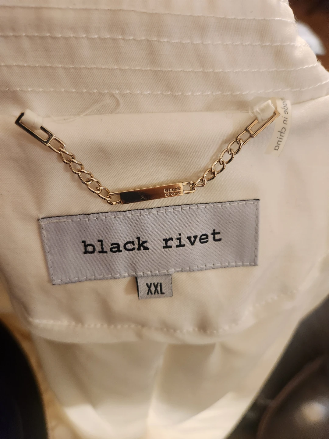 Black Rivet NWT Off-White Double Breasted Belted Trench Coat - photo 2