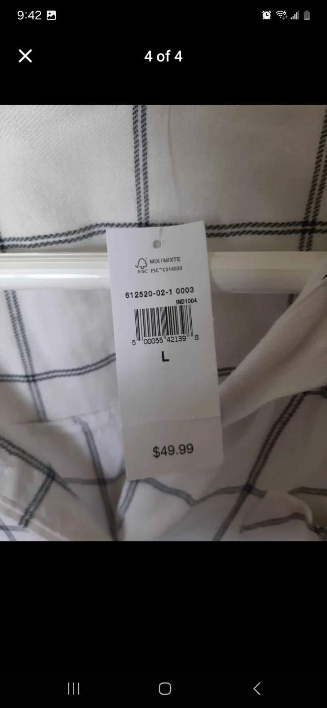 Gap Plaid Button-Up Shirt - Large - photo 4