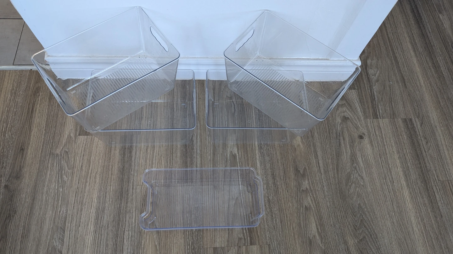 Set of 5 Clear Plastic Storage Bins - photo 2