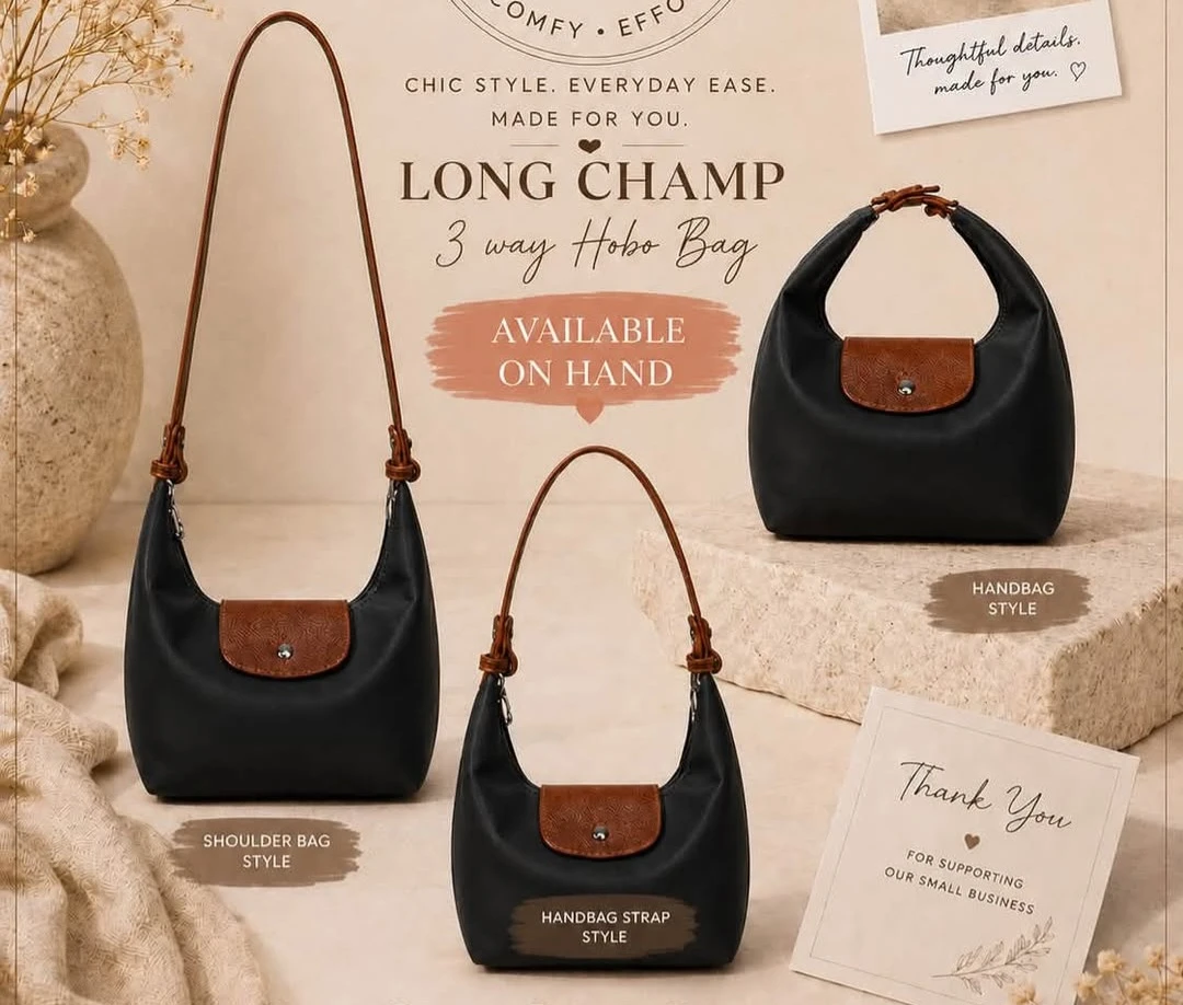 LC 3-Way Hobo Bag nylon waterproof