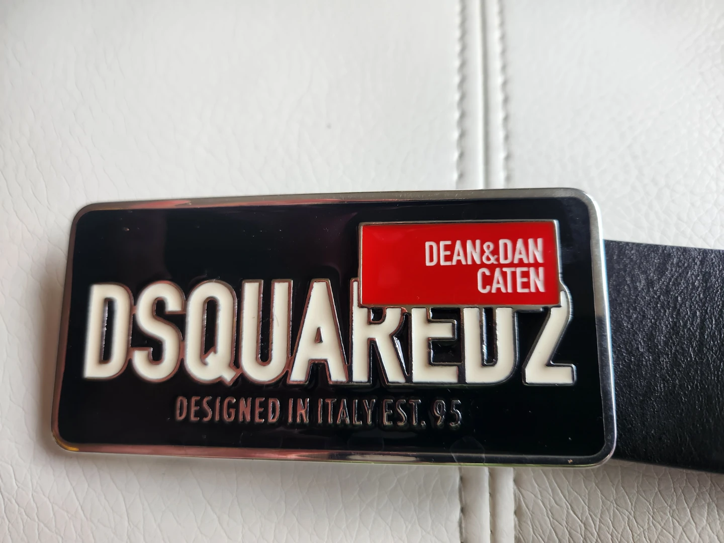 Dsquared2 Black Leather Belt