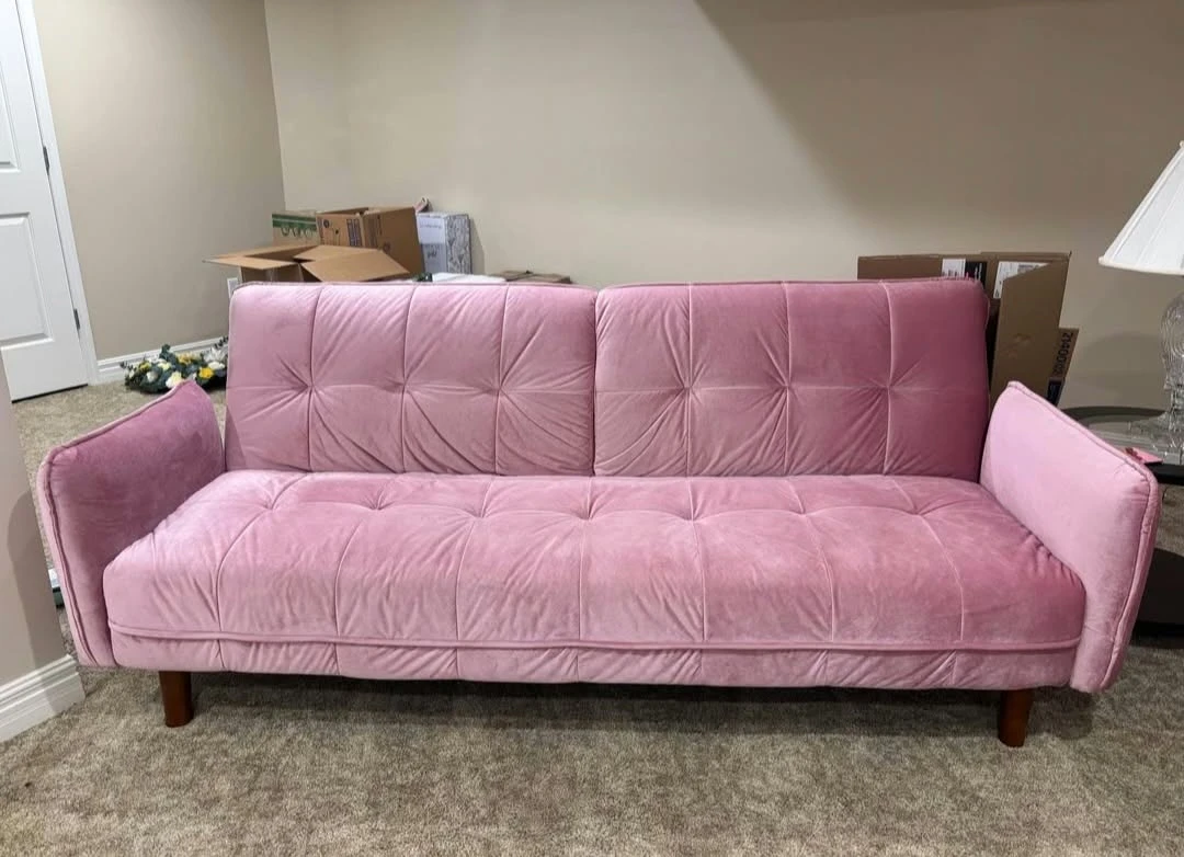 Free delivery pink velvet sofa - photo 5