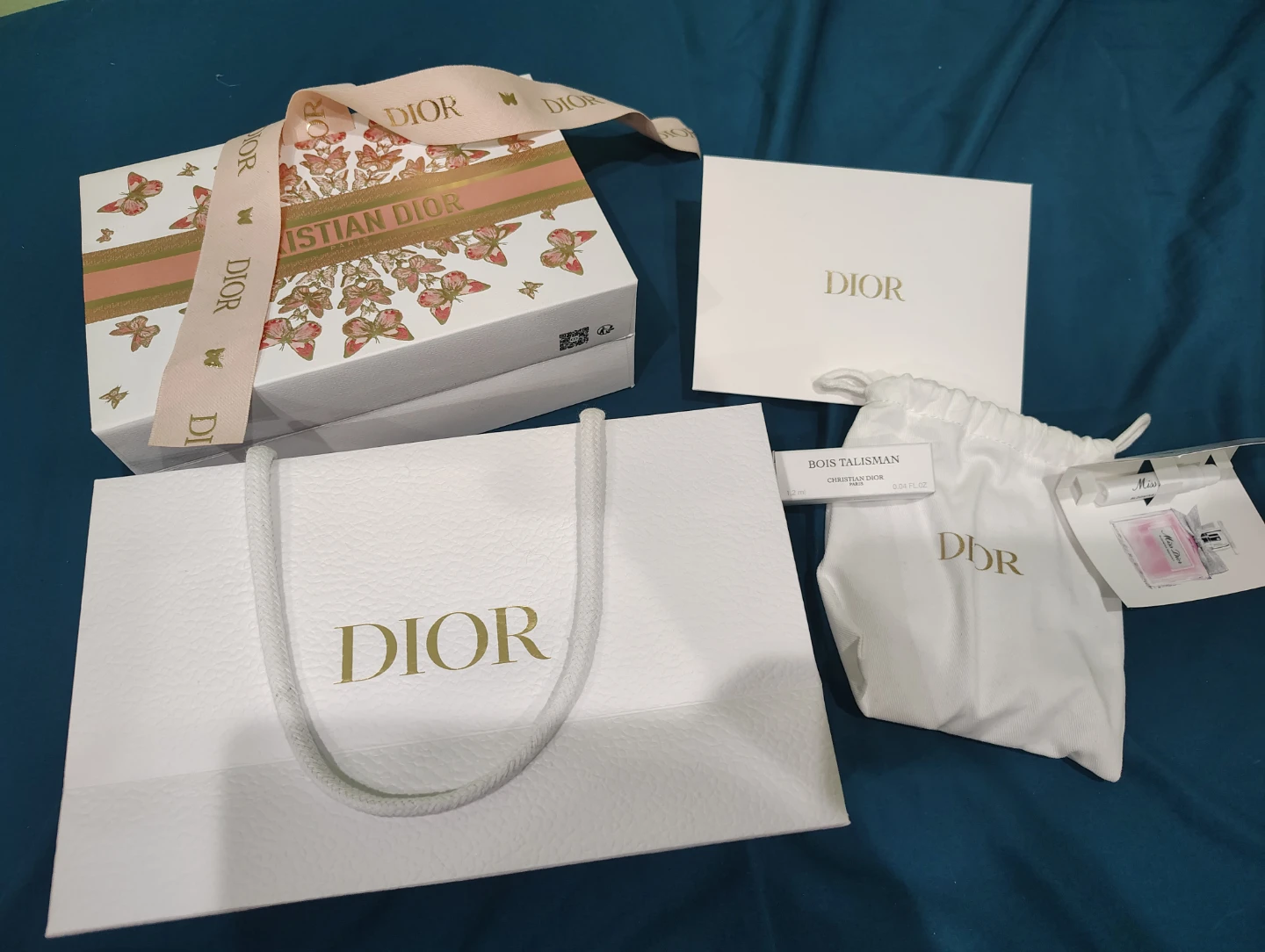 Christian Dior Butterfly Gift Box and Shopping Bag