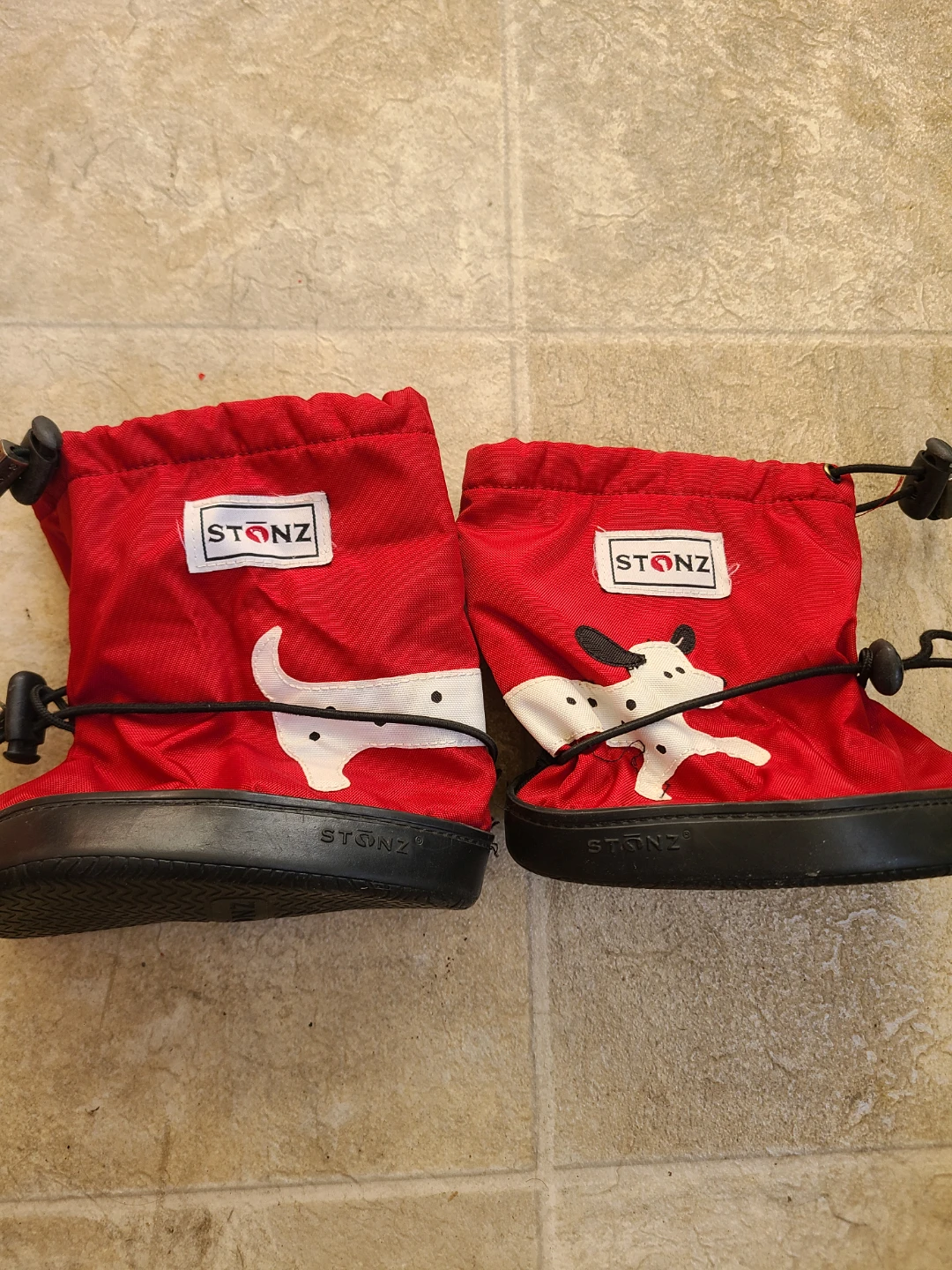 Stonz Red Baby Booties Size Large