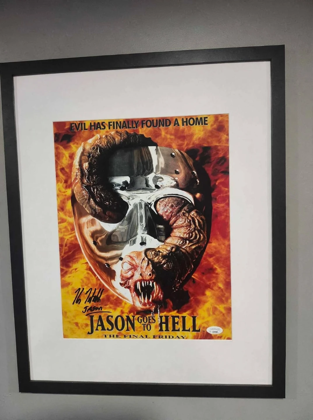 Signed Jason Goes to Hell Framed Poster - photo 5