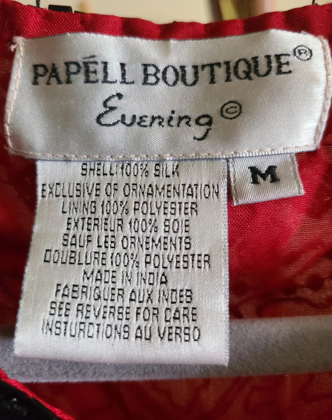 Papell Boutique Red Silk Beaded Evening Jacket - photo 3
