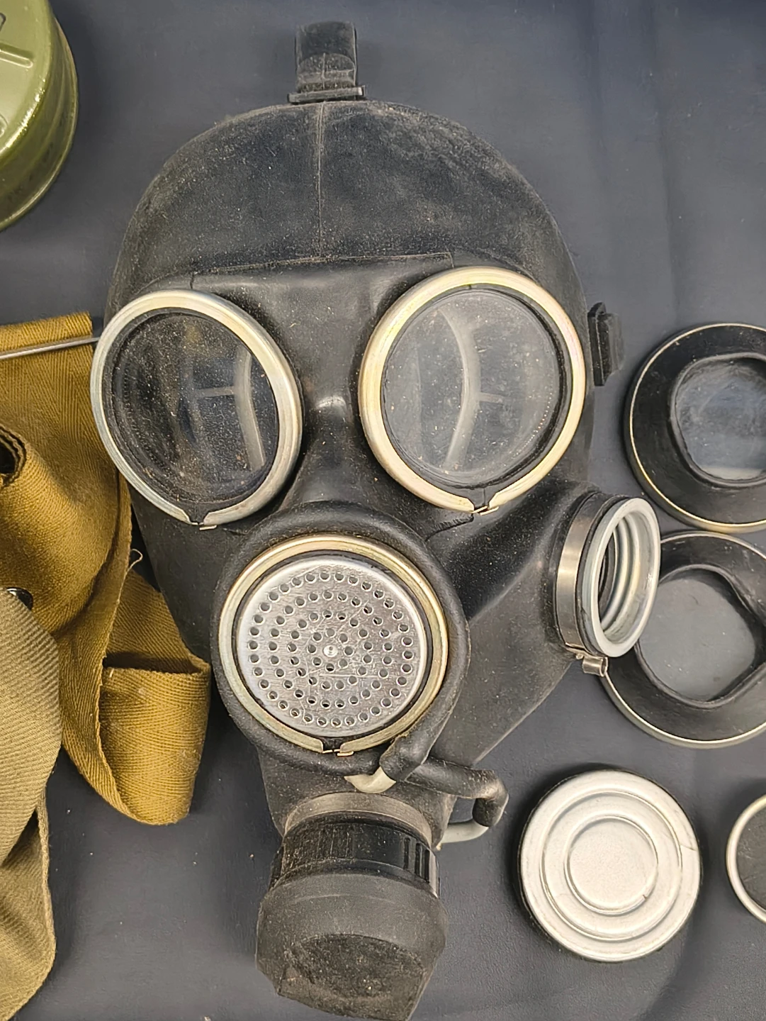 Vintage Rubber Gas Mask Set - photo 2