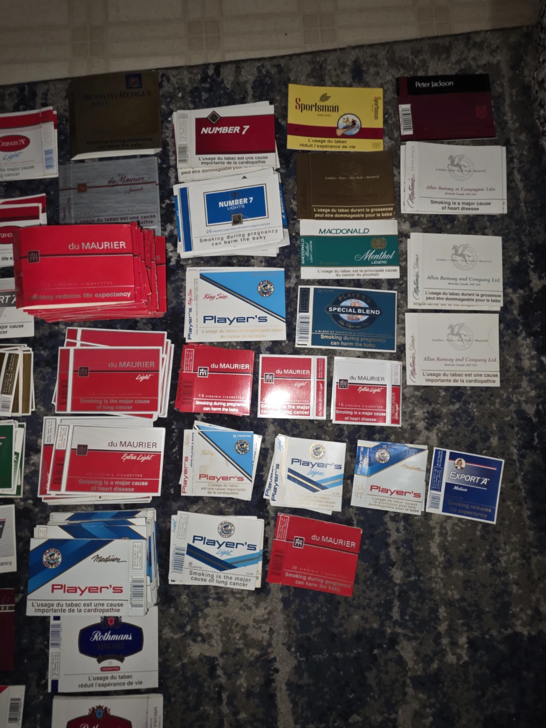 Collection of 235 Vintage Cigarette Pack Labels - photo 2