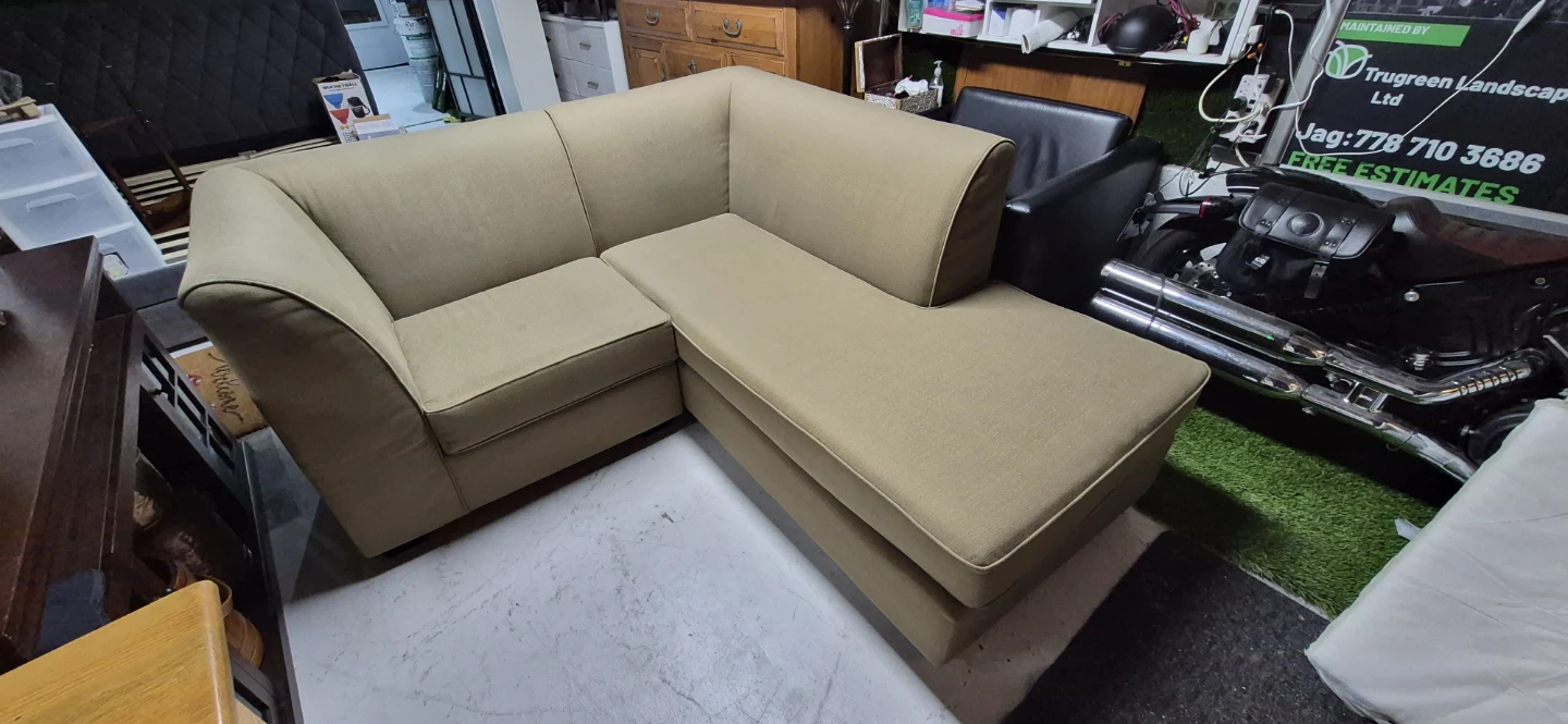 Beige Sectional Sofa with Chaise - photo 3