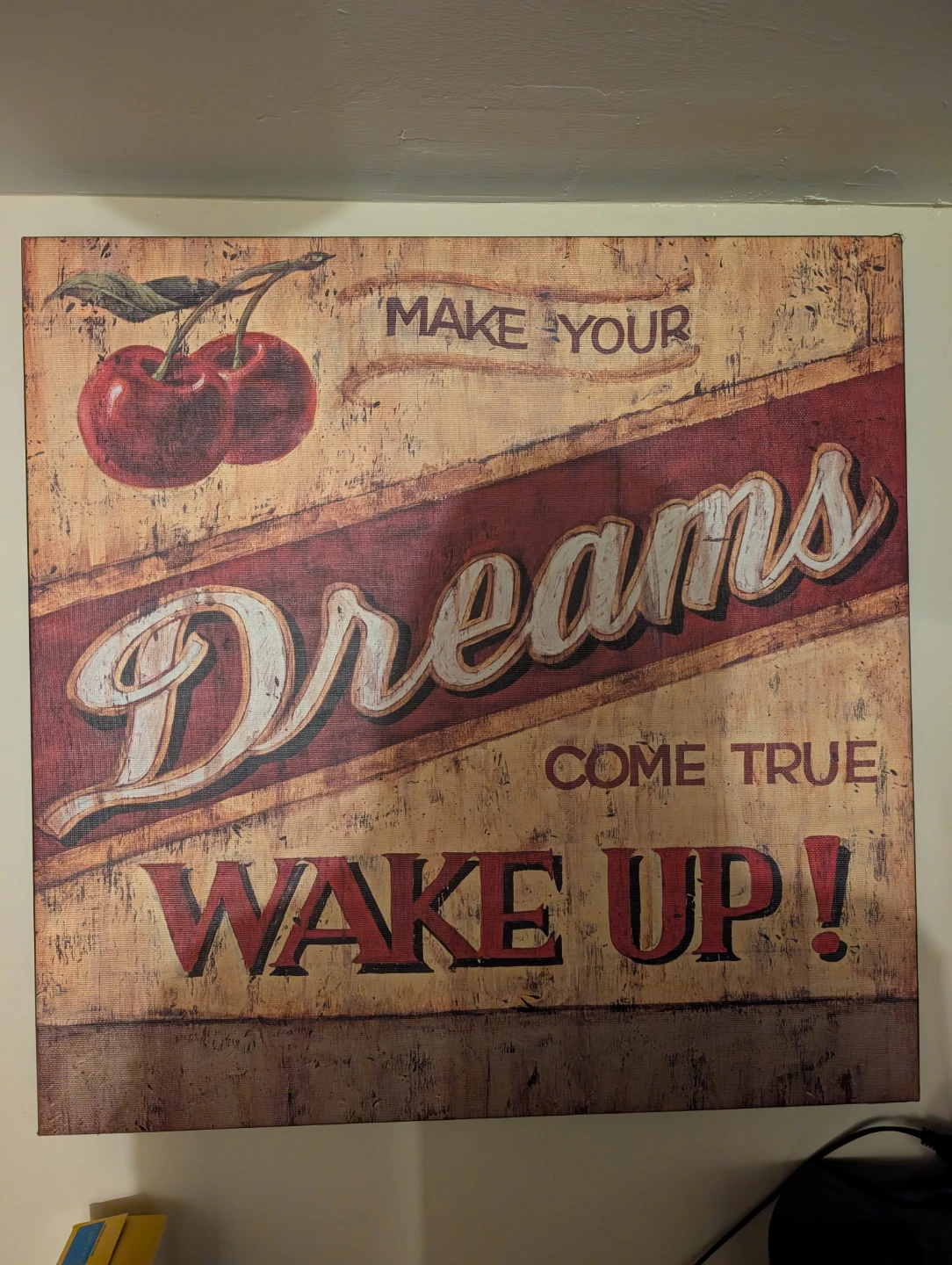 Vintage style wall art canvas